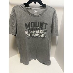 New York Yankees Mens '47 Brand MLB Tee Shirt XL GREY Mt Crushmore